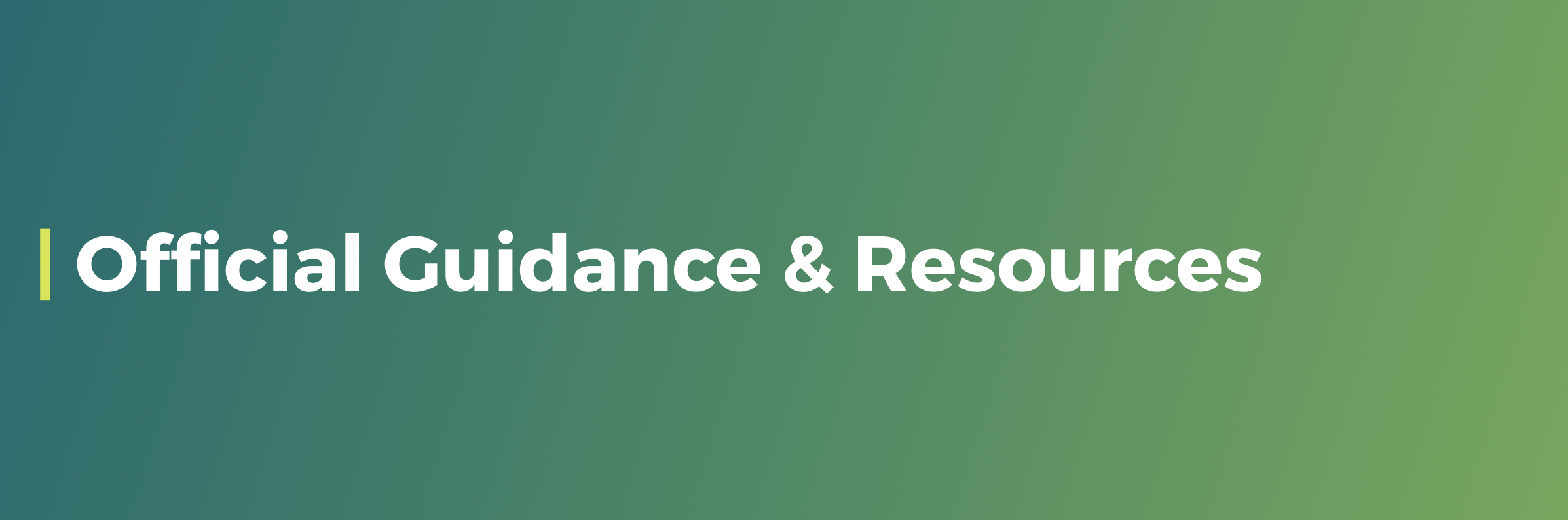 official guidance and resources